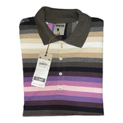 Men's Striped Polo Neck Regular Fit T-Shirt, Multicolor