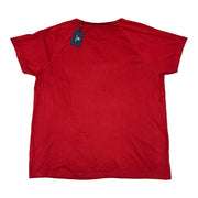 Men's Graphic Print Round Neck T-Shirt, Mahogany Red