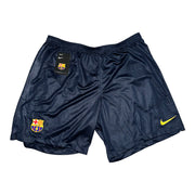 Men's Solid Team Logo Active Shorts with Elastic Waistband, Navy