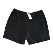 Men's Solid Active Shorts with Elastic Waistband & Pockets, Black
