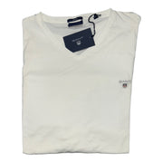 Men's Solid Brand Logo V-Neck T-Shirt