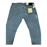 Men's Regular Fit Stretchable Low Rise Jeans, Light Blue