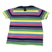 Men's Block Stripe Mulitcolor Crew Neck T-Shirt