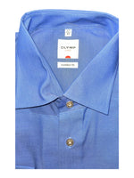 Men's Solid Long Sleeve Side Pocket Comfort Fit Formal Shirt, Blue