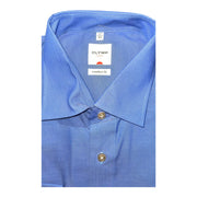 Men's Solid Long Sleeve Side Pocket Comfort Fit Formal Shirt, Blue