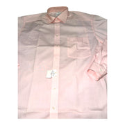 Men's Solid Long Sleeve Side Pocket Tailored Fit Formal Shirt, Pink