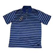 Men's Striped Polo Neck Regular Fit T-Shirt, Blue