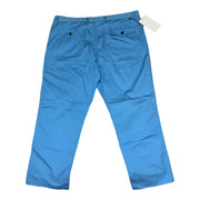 Men's Comfort Fit Low Rise Wide Leg Chino Pants, Blue