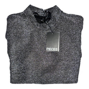 Women's Short Sleeve Formal High Neckline Top