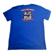 Men's Graphic Print Crew Neck T-Shirt, Blue