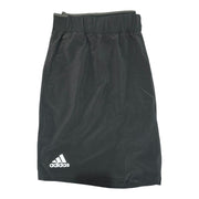 Men's Solid Active Shorts with Elastic Waistband & Pockets, Black