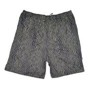 Men's Solid Henley Short Sleeve T-Shirt & Pattern Elastic Waistband Shorts Pyjama Set, Grey