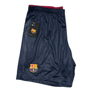 Men's Solid Team Logo Active Shorts with Elastic Waistband, Navy