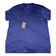 Men's T-Shirt – Navy Cotton Henley Classic