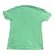 Men's Graphic Print Scoop Neck T-Shirt, Light Green