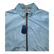 Men's Long Sleeve Zippered Wind Breaker Jacket, Baby Blue