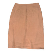 Women's Solid Asymmetrical Pencil Skirt, Salmon