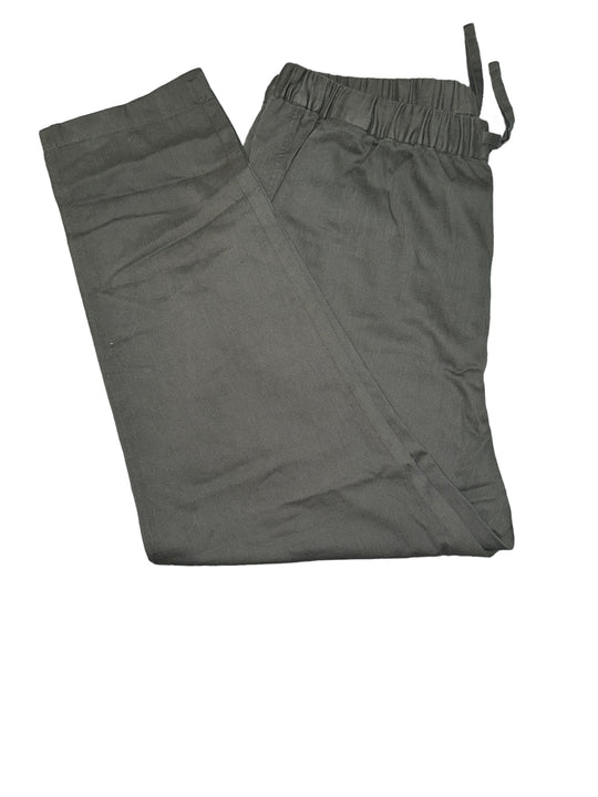 Men's Regular Fit Mid Rise Pants with Adjustable Waistband, Dark Grey