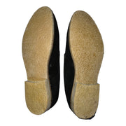 Men's Lace-Up Suede Shoes With Contrast Sole, Black