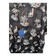 Men's Short Sleeve Patterned Relaxed Fit Casual Shirt, Blue