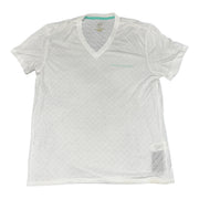 Men's T-Shirt – Minimal Logo V-Neck Design, White
