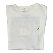 Men's Graphic T-Shirt – Blue or White with Bold Back Print