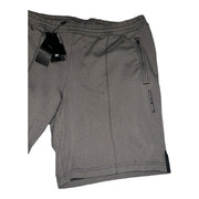 Men's Solid Active Shorts with Elastic Waistband & Pockets, Dark Grey