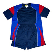 Men's Pattern Short Sleeve T-Shirt & Elastic Waistband Shorts Pyjama Set, Navy